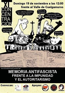 Concentración frente al Valle de los caídos