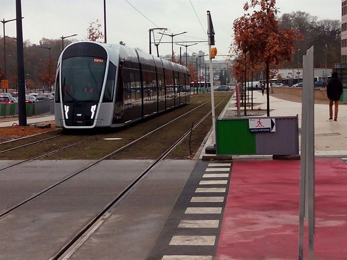 Tranvía de Luxemburgo en pruebas