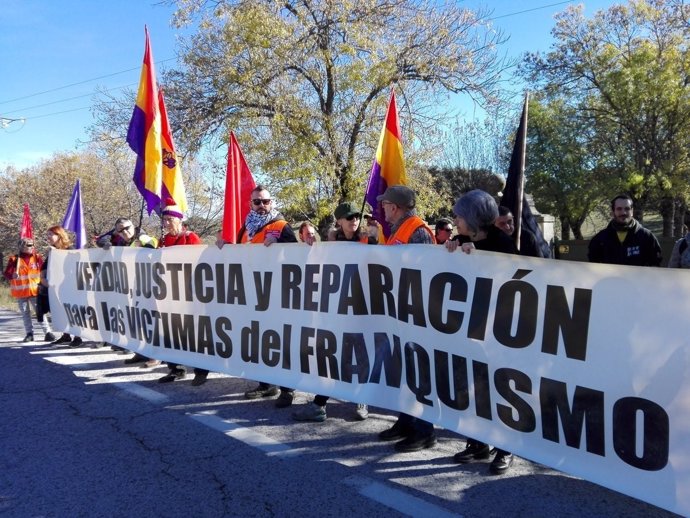 Concentración frente al Valle de los Caídos