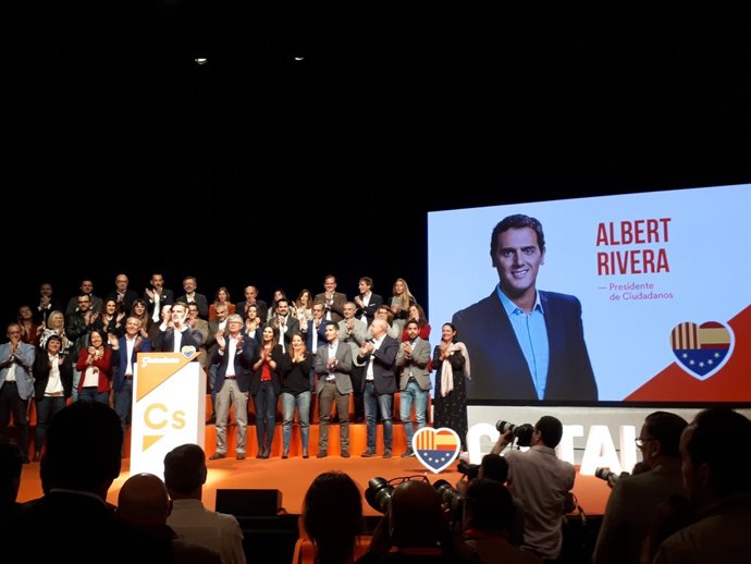 Albert Rivera en l'acte de presentació de la candidatura d'Cs