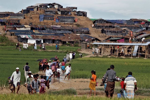 Uno de los campamentos rohingyas en Bangladesh