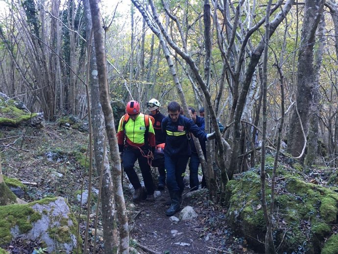 Evacuación senderisas 