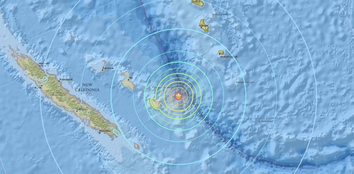 Terremoto de magnitud 7,0 en aguas cercanas a Nueva Caledonia