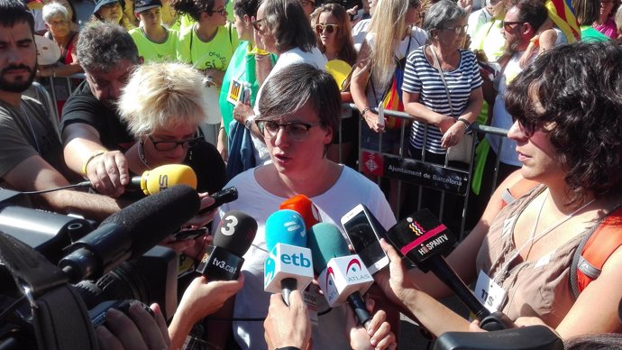 M.Boya (CUP) en la manifestación de la Diada 2017