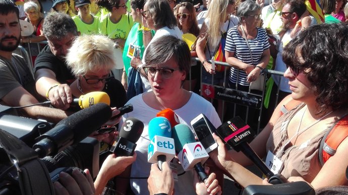 M.Boya (CUP) en la manifestació de la Diada 2017