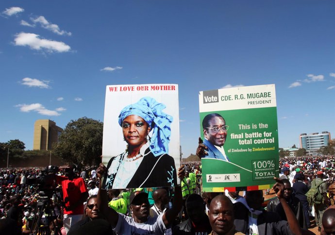 Imagen de archivo de una manifestación de las juventudes de ZANU-PF