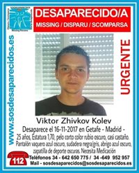 Buscan a un joven de 25 años desaparecido hace cuatro días en Getafe