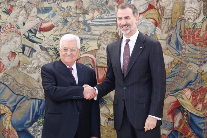 Reunión del Rey Felipe VI con el presidente de Palestina, Mahmoud Abbas