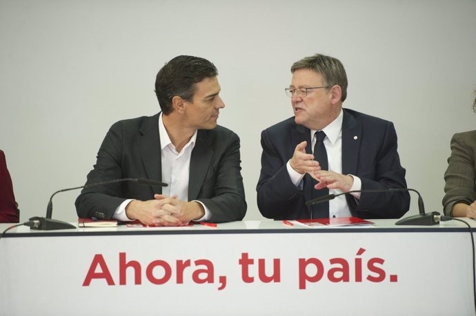 Pedro Sánchez y Ximo Puig este lunes en València