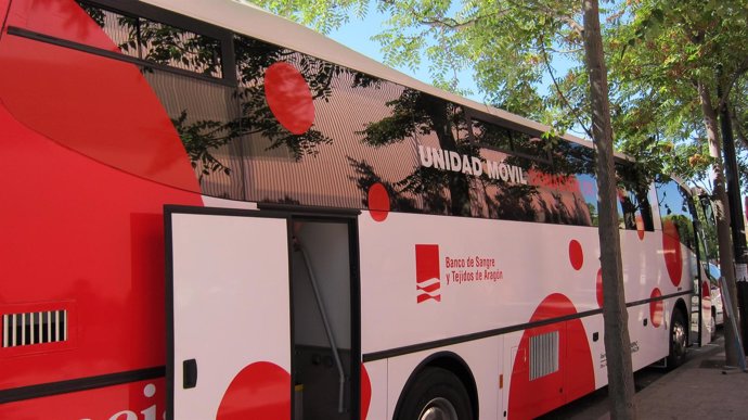 Unidad móvil de donanción de Sangre de Aragón