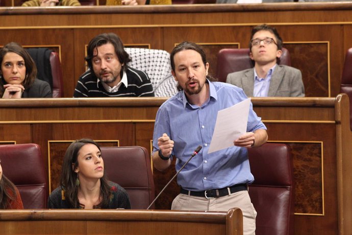 Pablo Iglesias en la sesión de control al Gobierno
