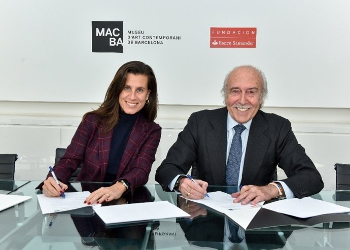 Ainhoa Grans (Fund.Macba) i Antonio Escámez (Fund.Banc Santander)