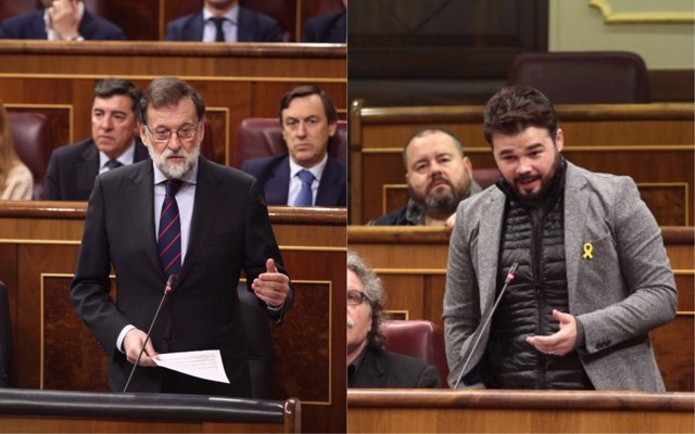 Rajoy i  Gabriel Rufián al Congrés
