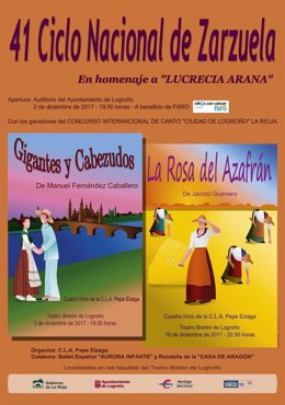 Cartel 41 ciclo de zarzuela de la CLA Pepe Eizaga