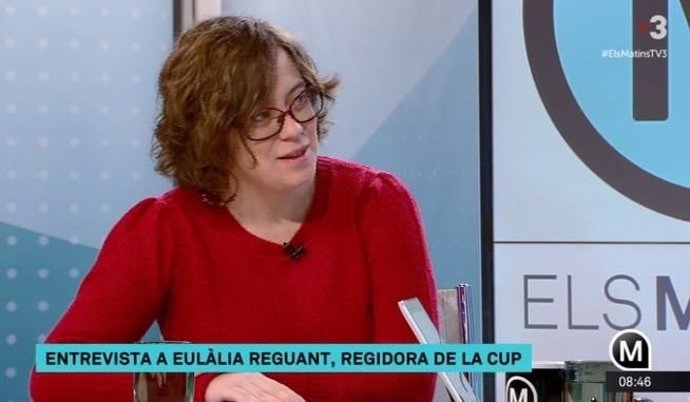 Eulàlia Reguant (CUP) entrevistada a Tv3
