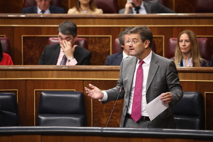 Rafael Catalá en la sessió de control al Govern central al Congrés