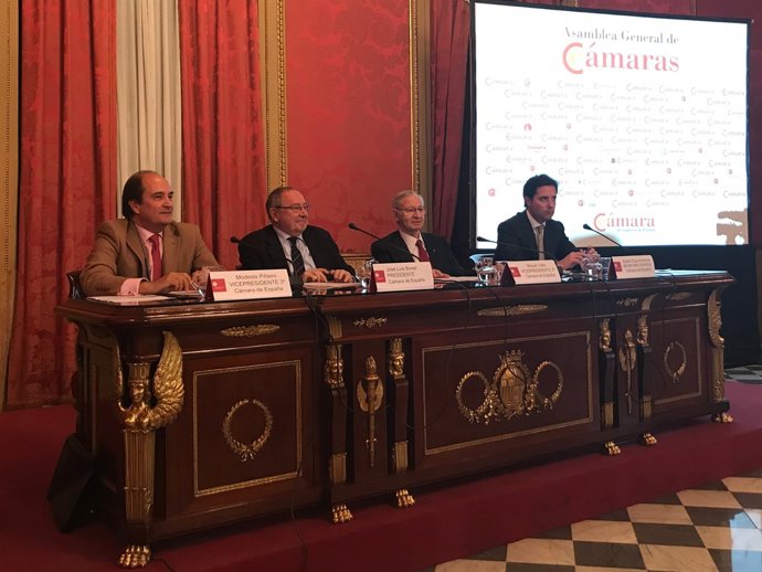 M.Piñeiro, J.L.Bonet, M.Valls i A.Díaz-Ambrona (Cambra d'Espanya)