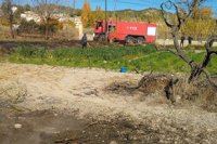 Bomberos del CEIS apagan un incendio declarado este miércoles en un huerto en Caravaca de la Cruz