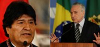 Temer recibirá a Morales el próximo 27 de noviembre en Brasilia