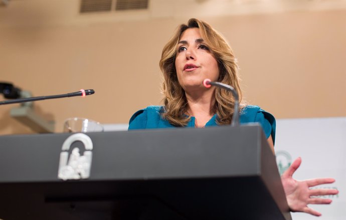 Susana Díaz, en rueda de prensa