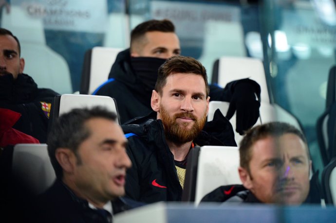 Lionel Messi, suplente ante la Juventus