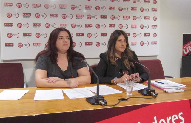 Rueda de prensa de CCOO y UGT sobre violencia de género