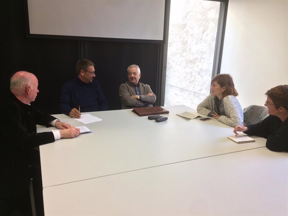 Xavier Domènech, Elisenda Alamany, Borja de Riquer y Jordi Borja