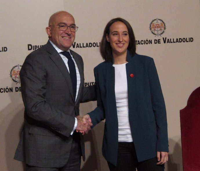 El presidente de la Diputación de Valladolid y la portavoz de Ciudadanos 