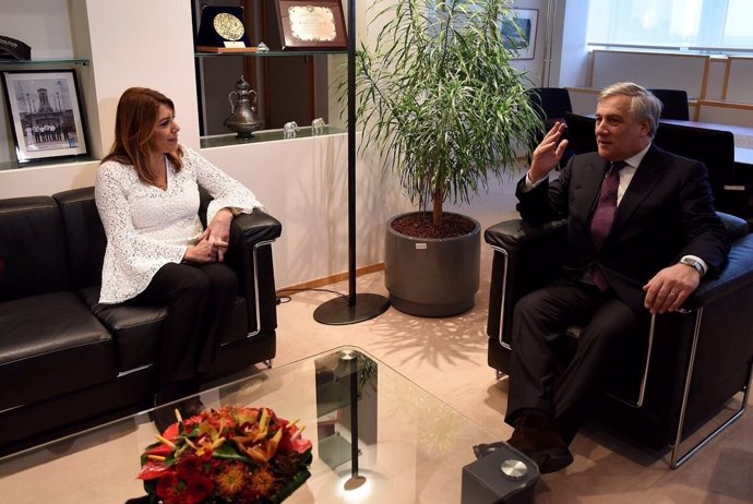 Susana Díaz reunida con Antonio Tajani