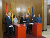 Fundación Ibercaja renueva su colaboración con el Ayuntamiento y la Fundación Zaragoza Ciudad del Conocimiento