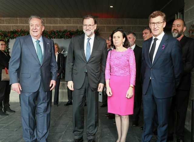 Mariano Rajoy y Feijóo en A Coruña.