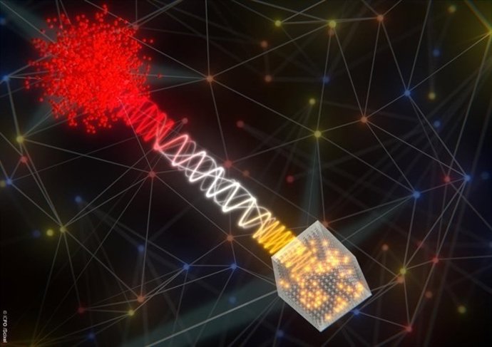 S'aconsegueix un enllaç 'híbrid' elemental per a l'Internet quàntic