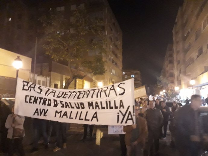Manifestación en Malilla (Valencia) por el centro de salud
