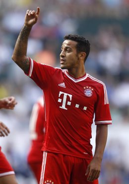 Thiago Alcántara con el Bayern Munich