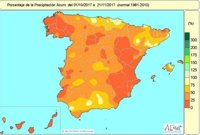 La lluvias acumuladas desde el 1 de octubre no llegan ni al 25 por ciento de lo normal en algunas zonas de Extremadura