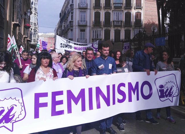 Antonio Maíllo en manifestacion contra violencia de género Málaga