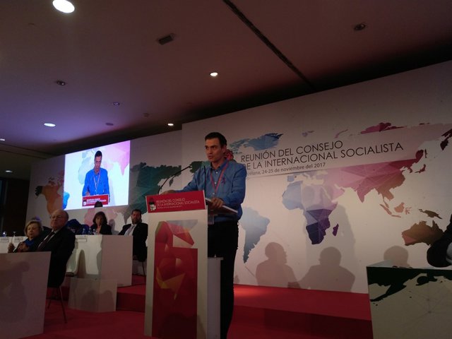 Pedro Sánchez (PSOE) en el Consell de la Internacional Socialista