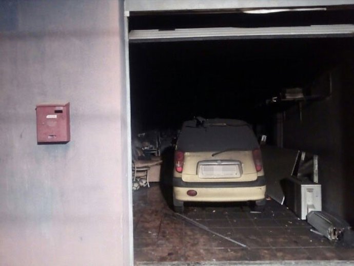 Imagen del garaje donde se ha producido el incendio