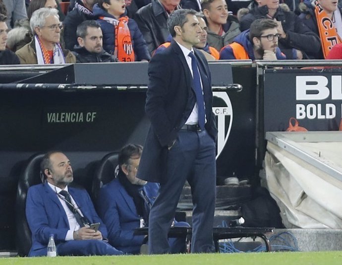 El entrenador del FC Barcelona, Ernesto Valverde