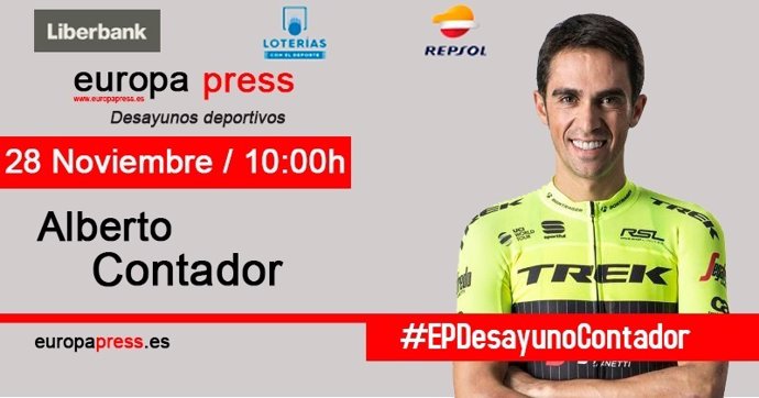 Portadilla del Desayuno Deportivo con Alberto Contador