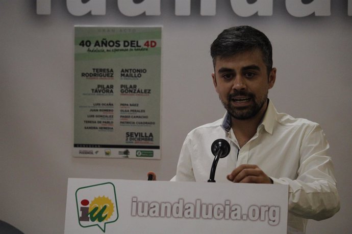 El portavoz de la Comisión Colegiada de IULV-CA, Pedro Ortega