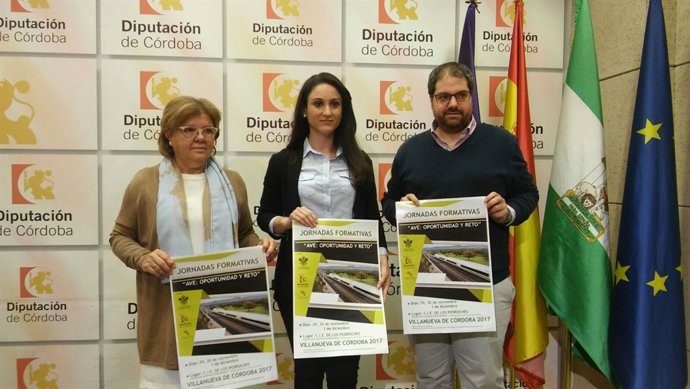 Gómez (centro), en la presentación de las jornadas