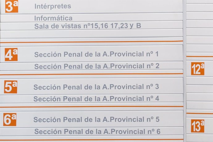 Audiencia Provincial de Madrid, sede penal, sección penal, tablero de informaciò