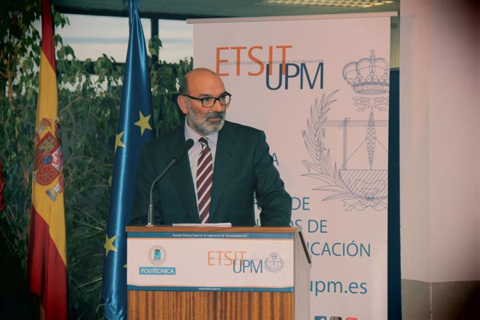 Fernando Abril-Martorell, presidente de Indra, en los premios ETSIT-UPM 2017