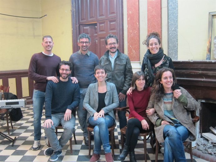 Roda de premsa de la presentació de les dues obres en el Teatre Maldà