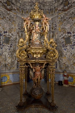Baldaquino virgen de la victoria málaga restauración IAPH 