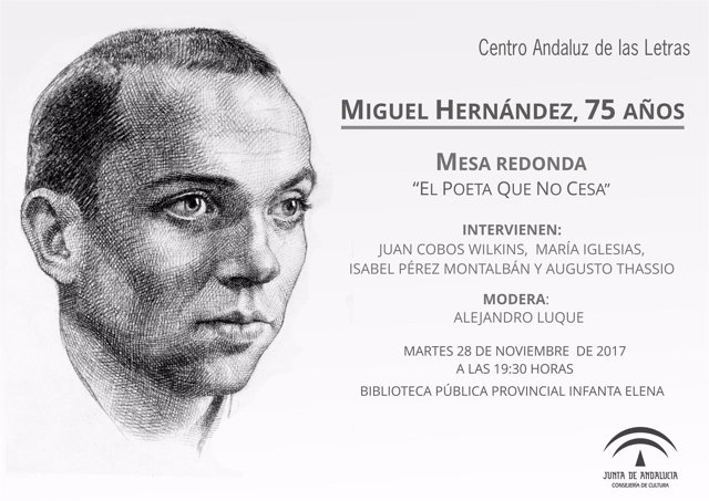 Homanaje a Miguel Hernández con una mesa redonda 'El poeta que no cesa'