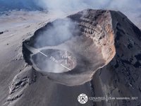 Aumenta la dimensión del cráter interno del volcán Popocatépetl