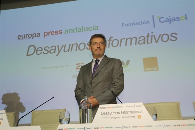 Rafael Catalá, ministro de Justicia, en los Desayunos de Europa Press Andalucía