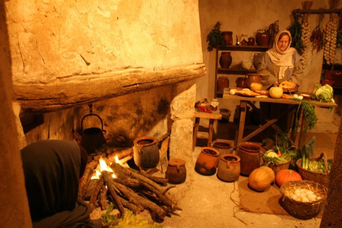 Escena del pessebre vivent de Sant Guim de la Plana (Lleida)